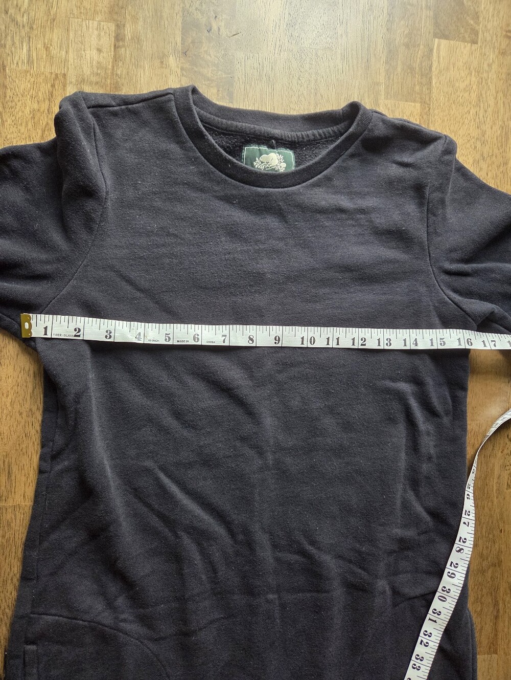 Roots Crewneck Sweatshirt Dress Extra Long With Back Slit And Pockets - Picture 4 of 8